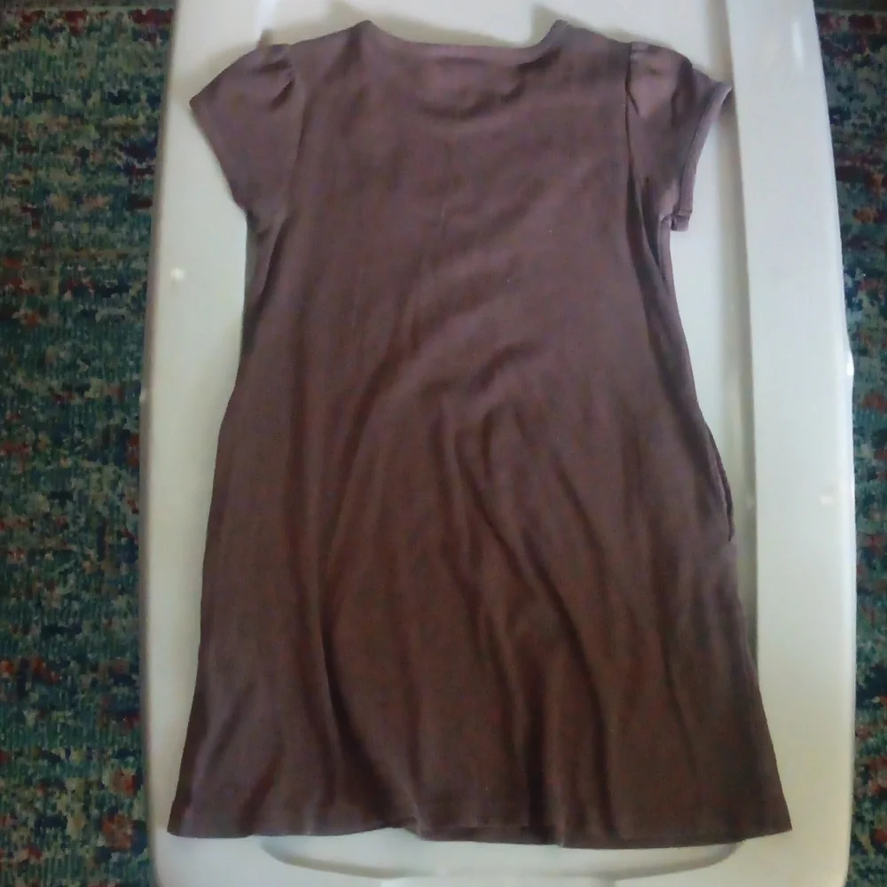 Gymboree soft knit dress with embroidered necklace and pockets